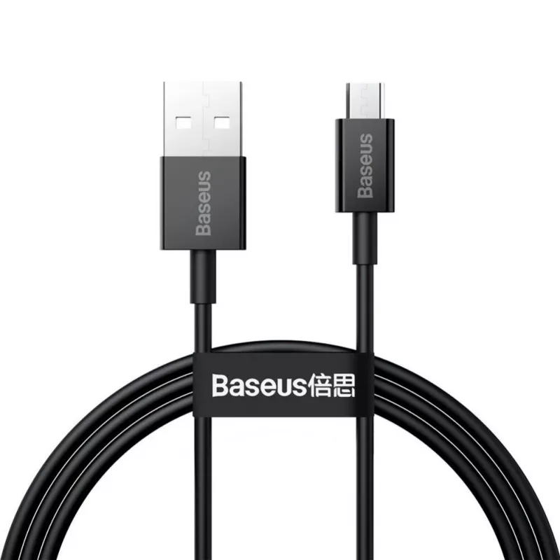 Baseus cabo de dados e carregamento rápido Superior USB-A para Micro USB 1m preto