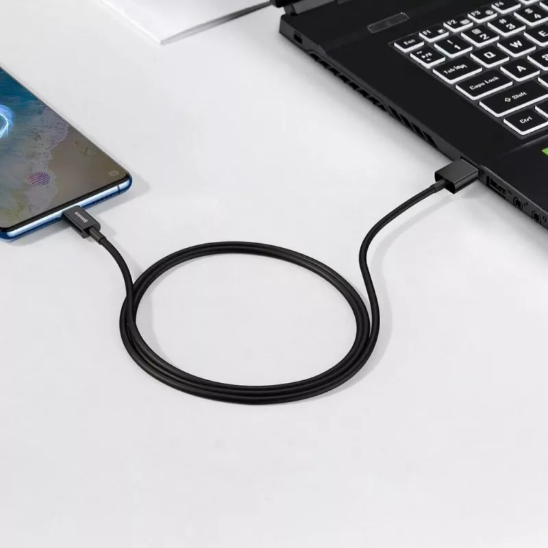 Baseus cabo de dados e carregamento rápido Superior USB-A para Micro USB 1m preto