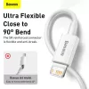 Baseus Superior Series cabo Lightning, carregamento rápido, dados 2.4A, 1.5m branco (CALYS-B02)