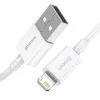 Baseus Superior Series cabo Lightning, carregamento rápido, dados 2.4A, 1.5m branco (CALYS-B02)
