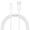 Baseus Superior Series cabo Lightning, carregamento rápido, dados 2.4A, 1.5m branco (CALYS-B02)