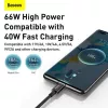Cabo de carregamento rápido e dados Baseus Superior Series USB-A para USB-C, 66W (11V/6A), 2m, preto (CATYS-A01)