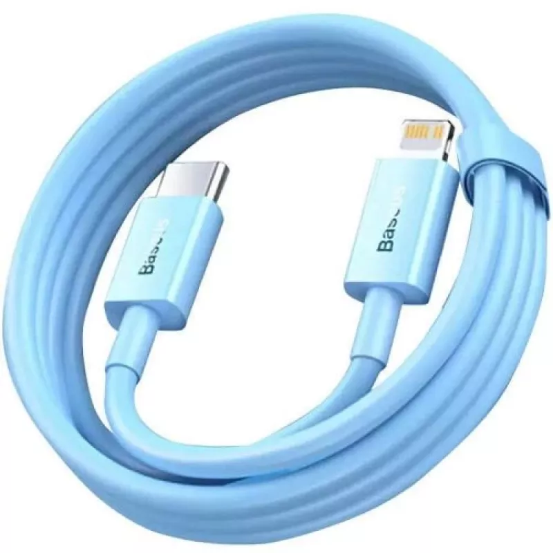 Baseus cabo USB-C para Lightning Superior Series 1m azul 20W 480Mbps (CAYS001903)