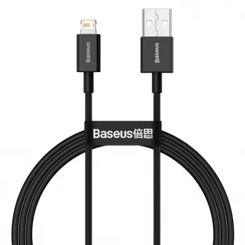 Baseus Cabo de carregamento rápido e dados USB-A para Lightning Superior 1m preto (CALYS-A01)