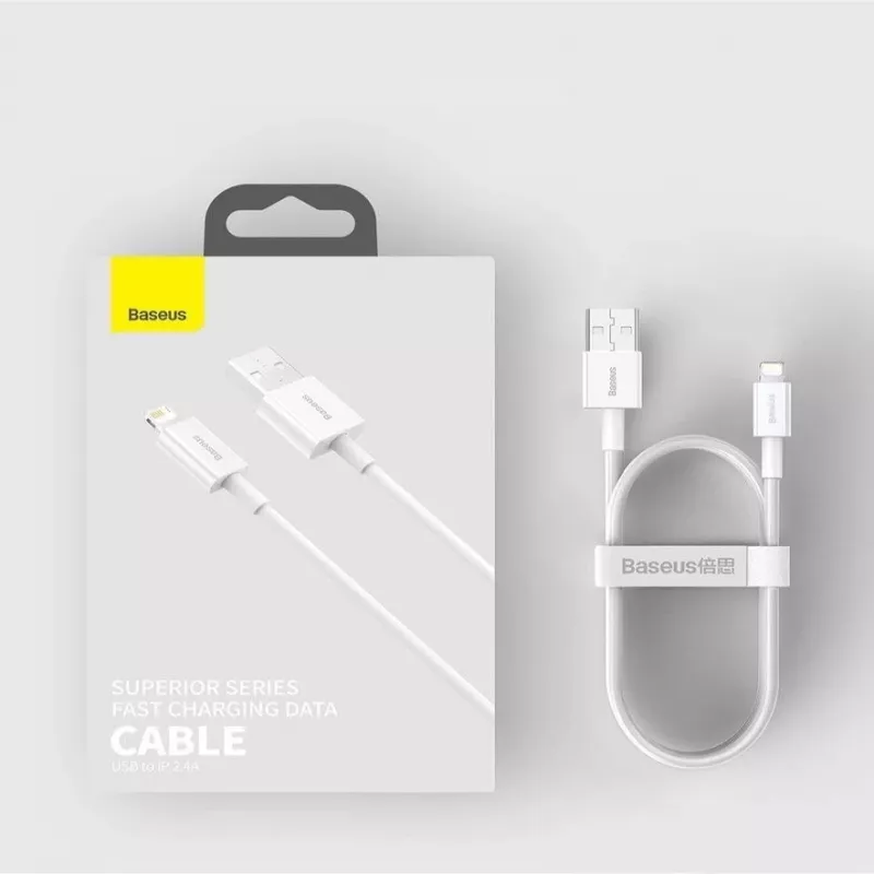 Baseus Cabo de carregamento rápido e dados USB-A para Lightning Superior 1m preto (CALYS-A01)