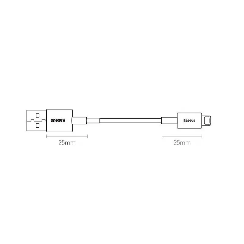 Baseus Cabo de carregamento rápido e dados USB-A para Lightning Superior 1m preto (CALYS-A01)