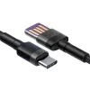 Baseus Cafule SuperCharge Cabo de USB-A para USB-C, 40W, 5A, QC 3.0, 1 m, preto/cinzento