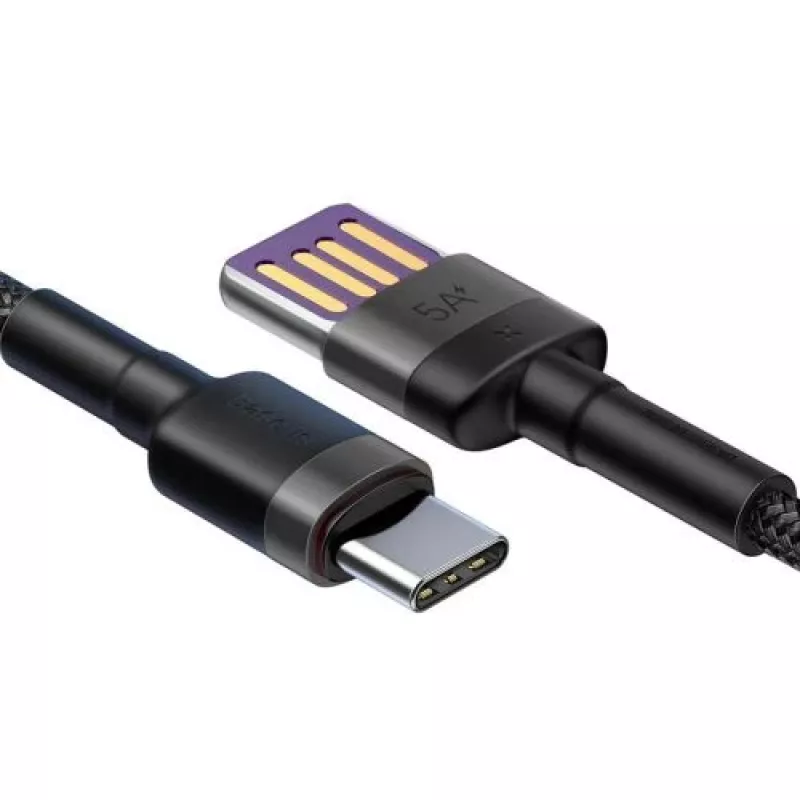 Baseus Cafule SuperCharge Cabo de USB-A para USB-C, 40W, 5A, QC 3.0, 1 m, preto/cinzento