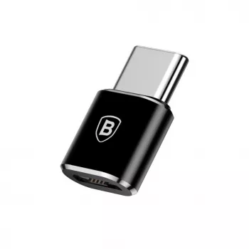 Baseus Adaptador OTG USB 2.0 Type-C para Micro USB (Preto)