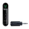 Baseus WXQY-01 Recetor Bluetooth 5.0 AUX para automóvel com função de carregamento Micro-USB – alcance de 10 m, 145 mAh, preto