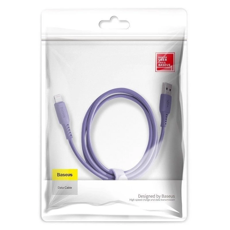Cabo Baseus Yiven USB-A para Lightning 2,4A 1,8m azul lilás