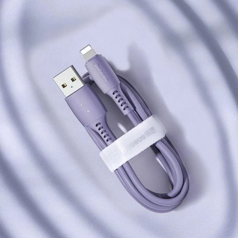 Cabo Baseus Yiven USB-A para Lightning 2,4A 1,8m azul lilás