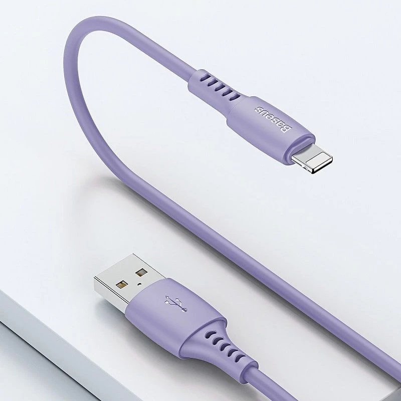 Cabo Baseus Yiven USB-A para Lightning 2,4A 1,8m azul lilás