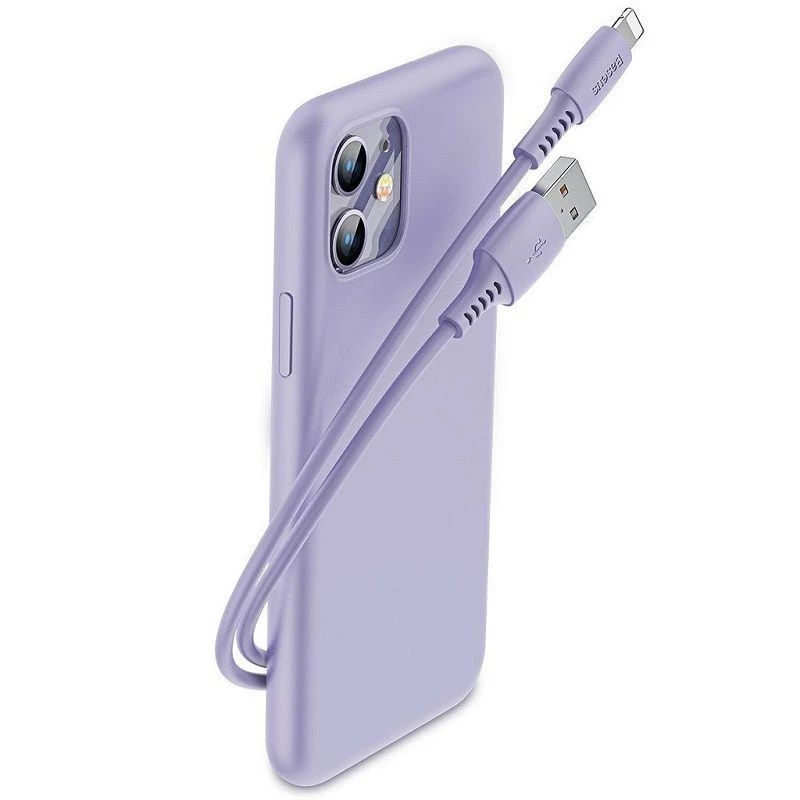 Cabo Baseus Yiven USB-A para Lightning 2,4A 1,8m azul lilás