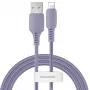 Cabo Baseus Yiven USB-A para Lightning 2,4A 1,8m azul lilás