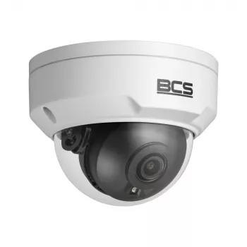BCS Câmara IP dome 5MP BCS-P-DIP25FSR3-Ai2 com objetiva de 2,8mm, IR até 30m, IP67, IK10, Smart AI