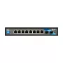 Switch BCS BCS-B-SP08G-2SFP 8 portas Gigabit PoE+ com 2 portas SFP, 240W, industrial, não gerido