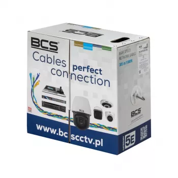 BCS BCS-U/UTP-CAT5E-LSOH Cabo Ethernet Cat5e U/UTP LSOH sólido cobre nu, 305m, cinzento