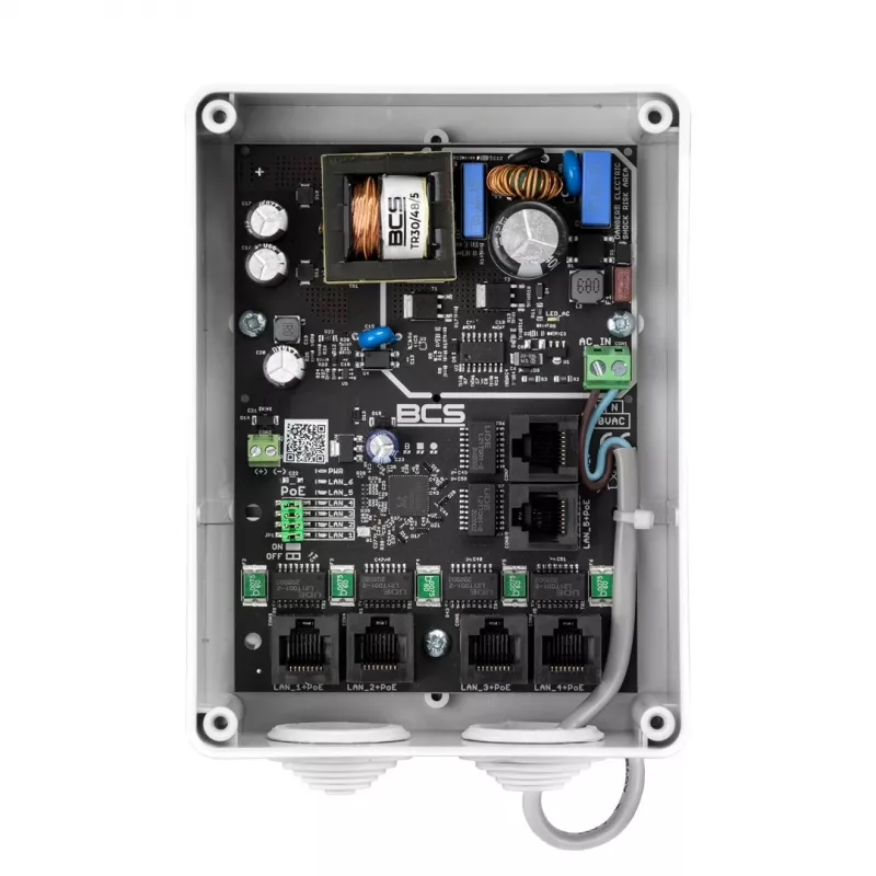Câmara de rede exterior bullet BCS IP5/E-S-II 5MP com IR 30m, True WDR, PoE, IP67
