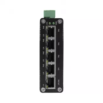 Switch industrial PoE+ de 4 portas BCS ISP04G01G com 1 uplink Gigabit