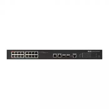 BCS-L-SP1602G-2SFP-M(2) Switch gerido PoE+ de 16 portas com 2 uplinks Gigabit e 2 slots SFP, orçamento PoE de 250W