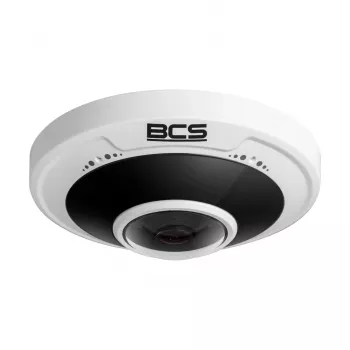 Câmara IP fisheye BCS-P-FIP25FWR1 5MP com visão noturna IR, PoE, IP67, IK10