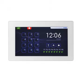 Teclado tátil com ecrã tátil de 7 polegadas BCS PulsON Alarm Touch BUS - branco