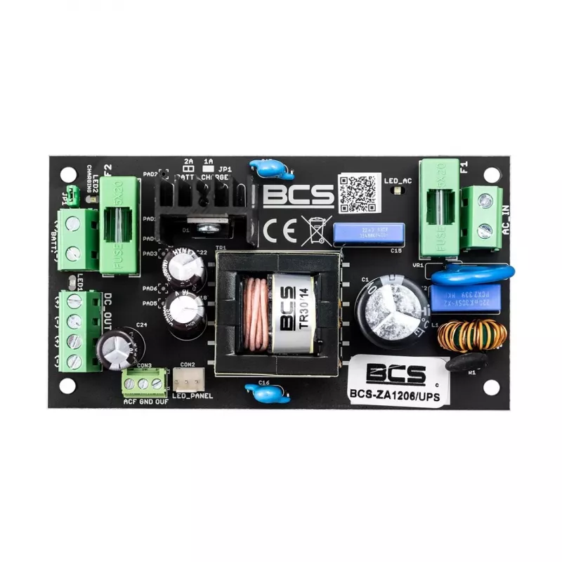 Fonte de alimentação AC/DC BCS-ZA1206/UPS 12V 6A 72W com backup de bateria (UPS)