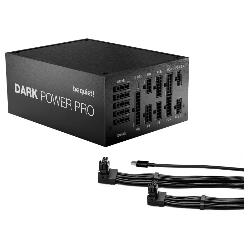 be quiet! Dark Power Pro 14 IO 1600W ATX 3.1 PCIe 5.1 80+ Titanium fonte de alimentação totalmente modular
