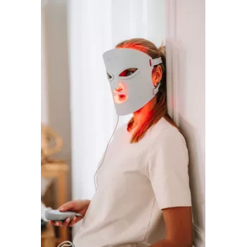Beautifly AuraSkin Pro máscara facial de fototerapia LED – 7 cores, 192 díodos, recarregável