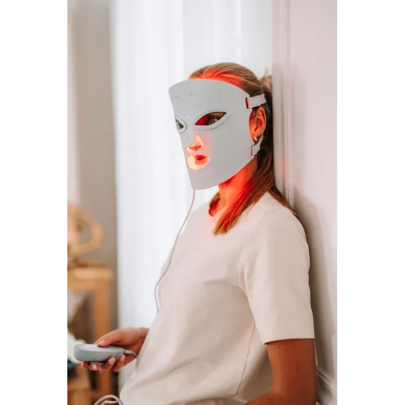 Beautifly AuraSkin Pro máscara facial de terapia de luz LED, 8 comprimentos de onda, 280 LED, 465-850 nm, sem fios