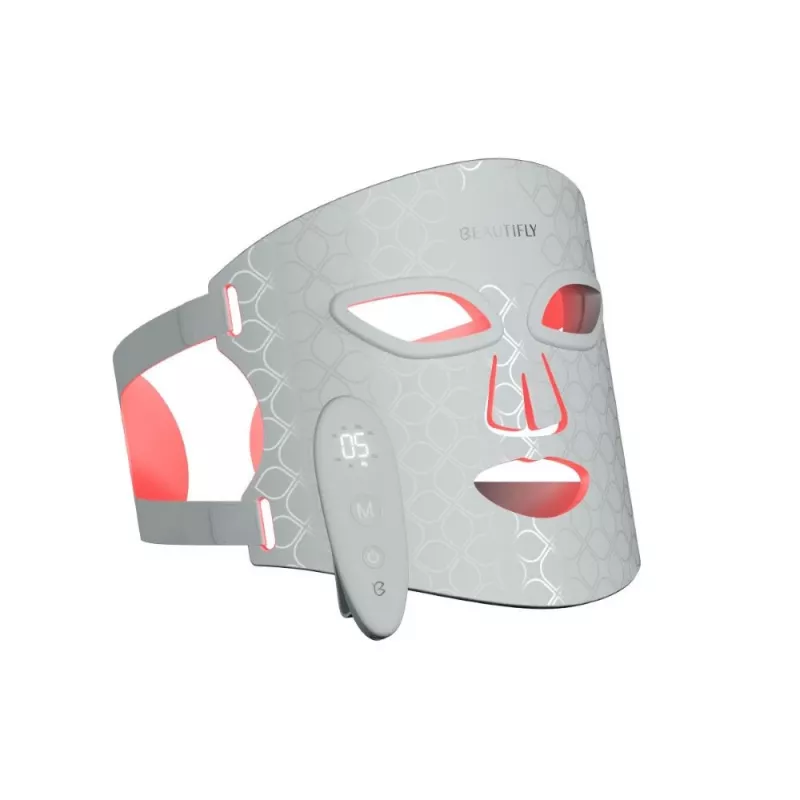 Beautifly AuraSkin Pro máscara facial de terapia de luz LED, 8 comprimentos de onda, 280 LED, 465-850 nm, sem fios