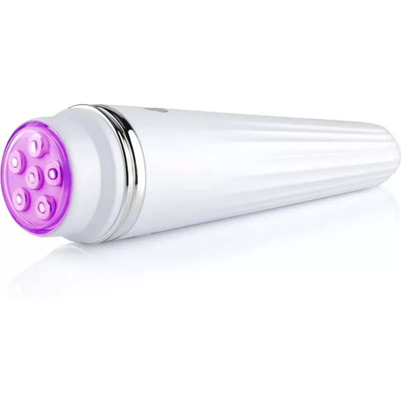 Beautifly Glossy Acne Young escova de limpeza facial sónica com terapia de luz azul e função de aquecimento, rosa-ouro/rosa