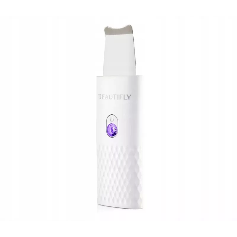 Beautifly Peeling Scrub Mini - aparelho facial de cavitação ultrassónica com microcorrente EMS, branco rosa-ouro