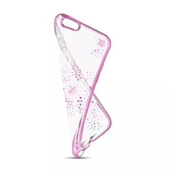 Beeyo Sony Xperia E5 Capa TPU Flower Dots Rosa