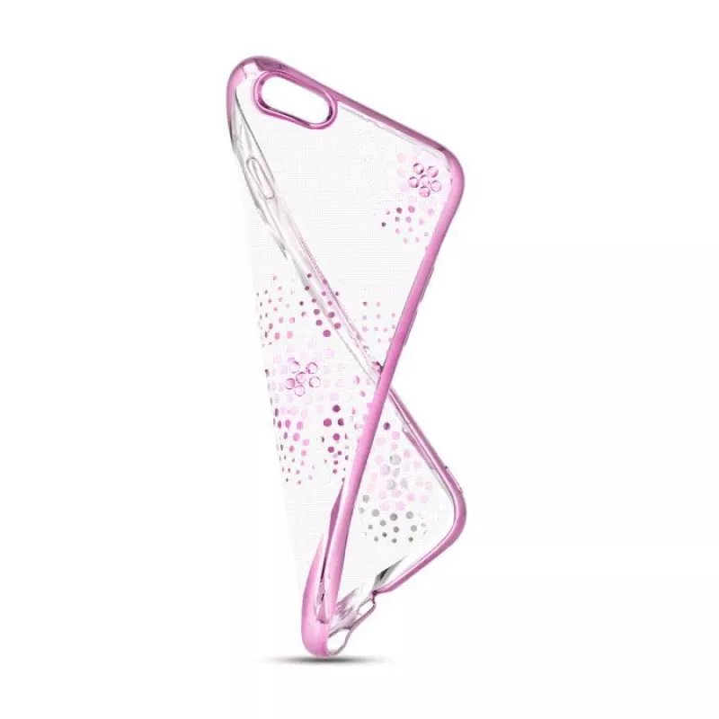 Beeyo Sony Xperia E5 Capa TPU Flower Dots Rosa