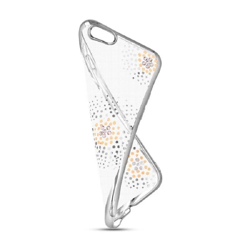 Capa TPU Beeyo Sony Xperia E5 Flower Dots prateada