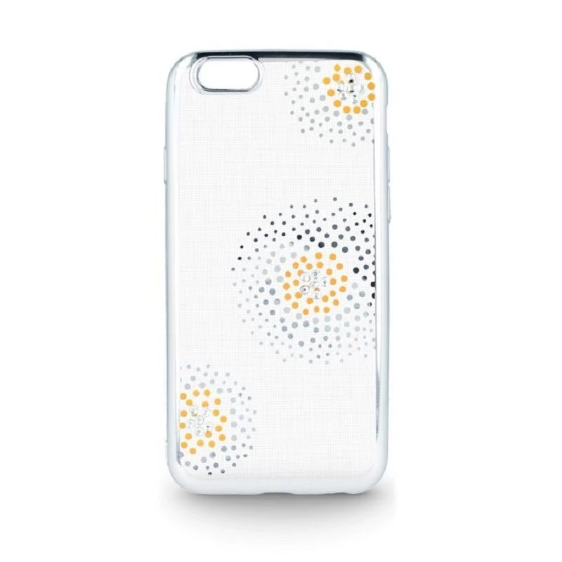 Capa TPU Beeyo Sony Xperia E5 Flower Dots prateada