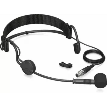 Microfone de headset condensador Behringer BC444, omnidirecional, TRS de 3,5 mm, preto