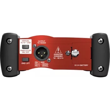 DI-Box ativa de 1 canal Behringer GI100 com simulação de altifalante