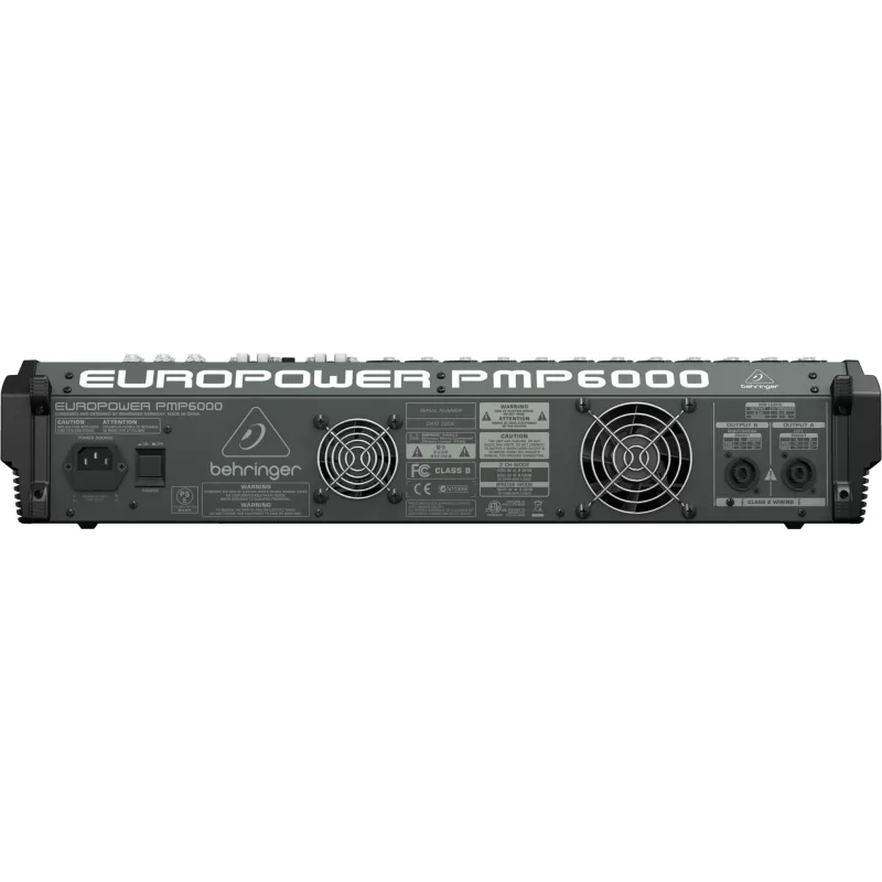 Mesa de mistura de áudio de 20 canais Behringer PMP6000, preta