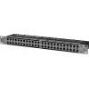 Patch panel Behringer PX3000 48 pontos 1/4 polegadas TRS, montagem em rack 1U, comutação de 3 modos