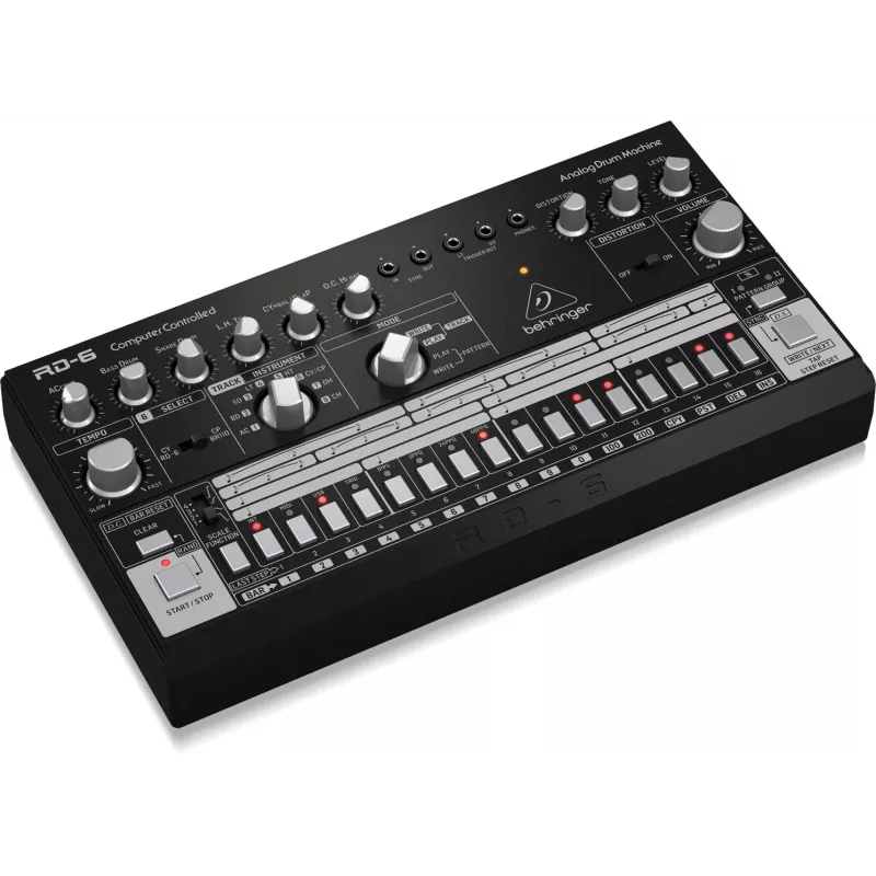 Máquina de ritmos e bateria Behringer RD-6-BK