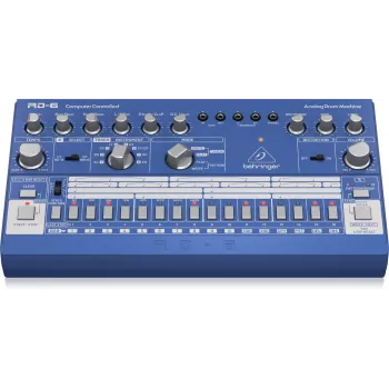 Máquina de ritmo e bateria analógica Behringer RD-6-BU, azul