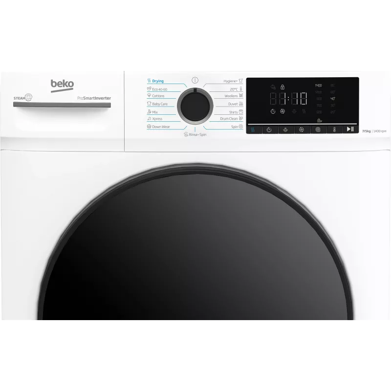 BEKO BMM5DFO5741W Máquina de lavar e secar roupa, 7 kg lavagem / 5 kg secagem, 1400 rpm, classe energética D, branco
