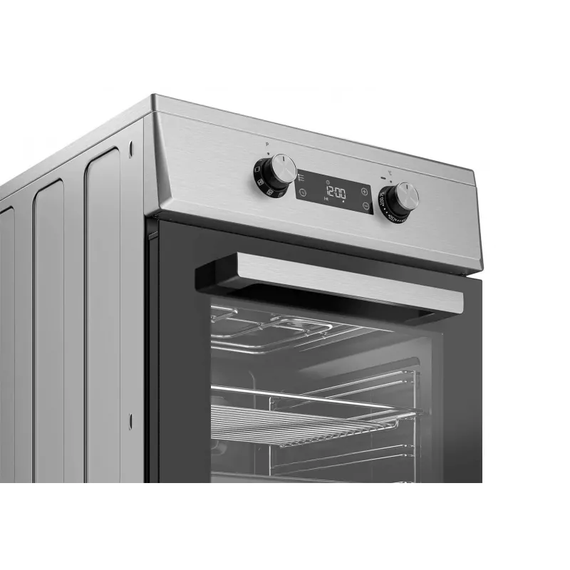 Fogão de indução independente BEKO FSM59300XDS com forno elétrico, aço inoxidável