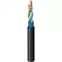 Belden CatSnake cabo Ethernet tático Category 5E, 24 AWG condutores de cobre nu entrançados, UTP, bainha TPE, preto, 100 MHz, Gigabit, alta flexibilidade