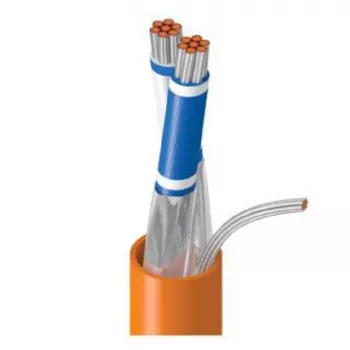 Cabo de dados Belden OSDP RS485, 1 par, 24 AWG fio, cobre estanhado, blindagem geral Beldfoil, bainha PVC, cinzento