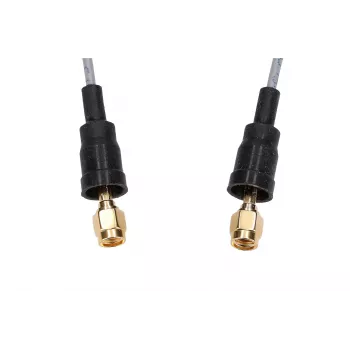 Cabo coaxial pigtail Belden RP-SMA/RP-SMA 50cm RF100LL, 50 Ohm, preto