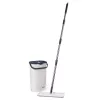 Beldray LA00000008EU7 conjunto de esfregona plana e balde – cinzento/azul, 5L com torção automática, cabo telescópico, microfibra